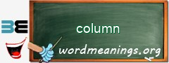 WordMeaning blackboard for column